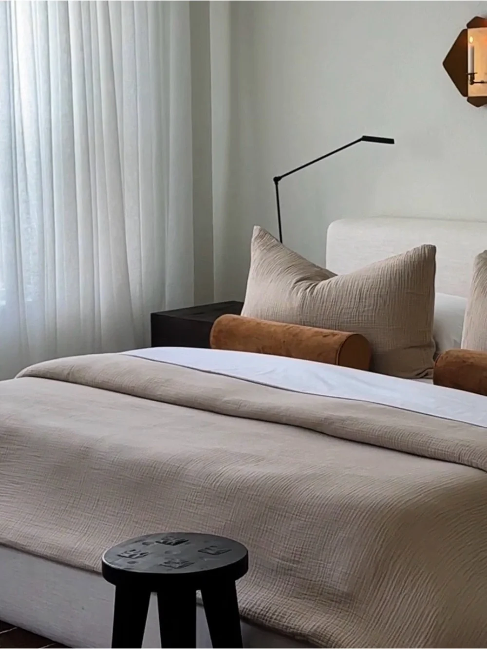 Quince Organic Cotton Gauze Duvet Cover Set - King - Dune